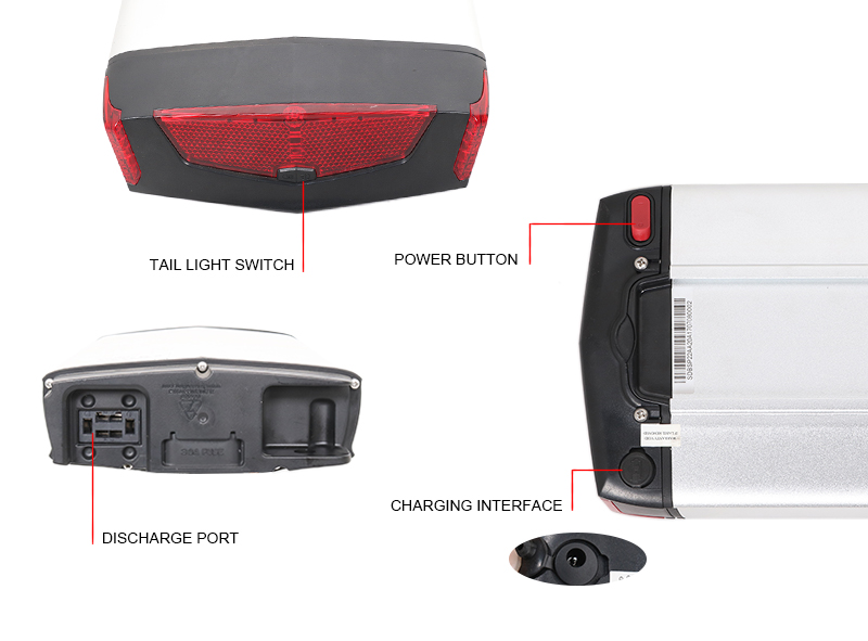 Rechargeable Guangmang No.3 Type Ebike Lithium Battery 