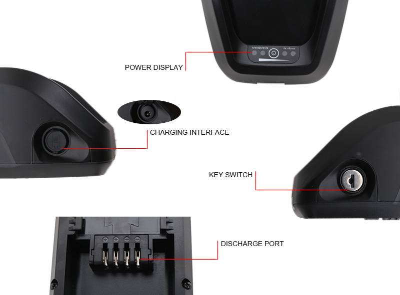 Rechargeable Hailong Downtube Type Ebike Lithium Battery 