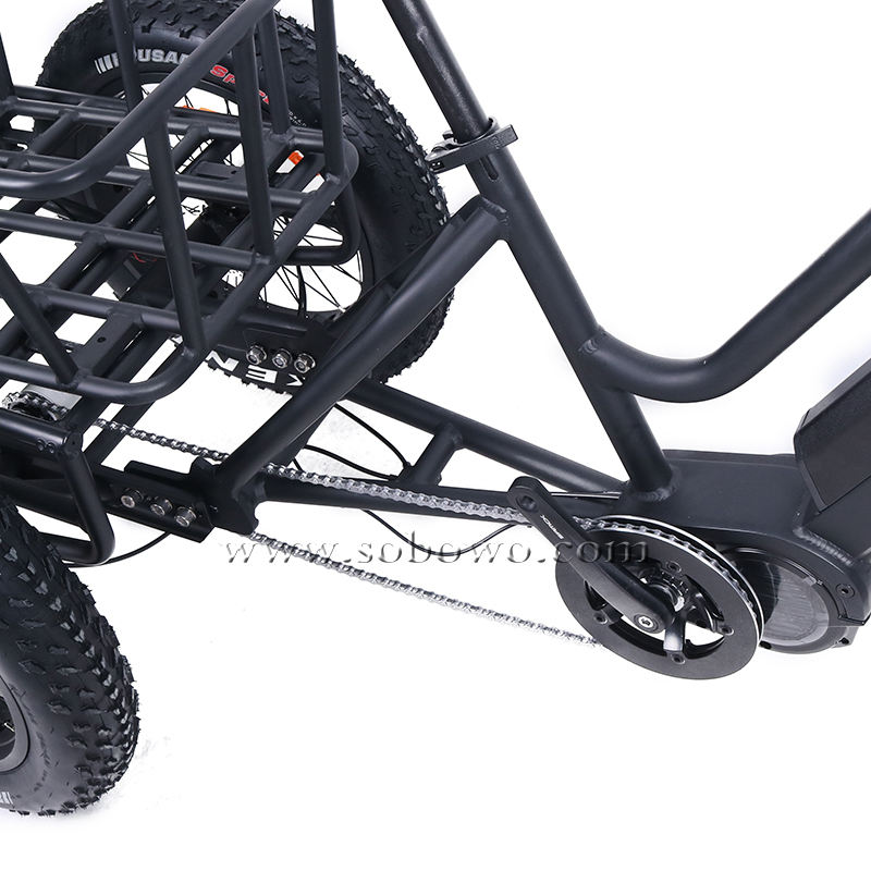 Sobowo 1000W mid drive electric tricycle chain