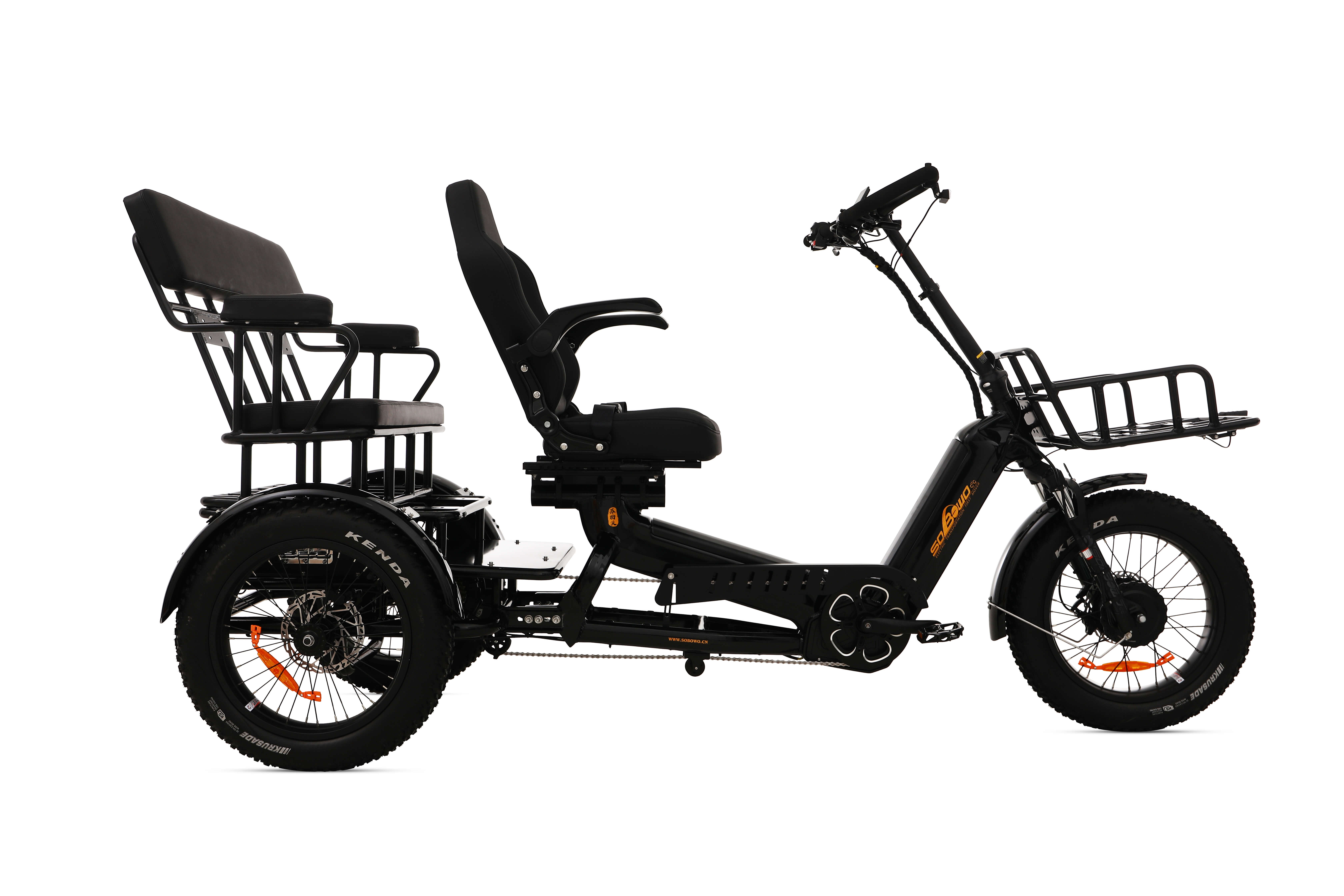 Sobowo electric trike Cruiser in shiny black color