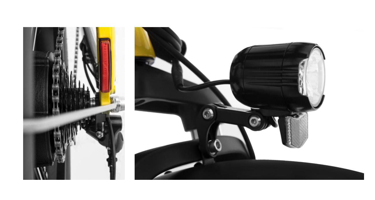 headlight and tail lights sobowo W15 ebike