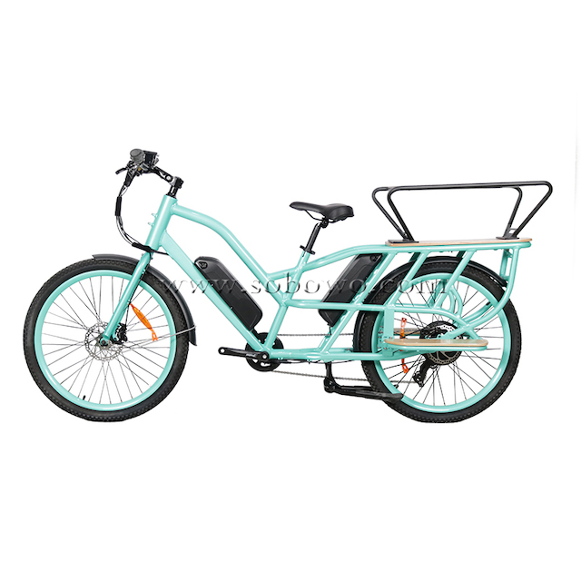 Dual Batteries Longtail Electric Cargo Bike For Sale C19 - Sobowo
