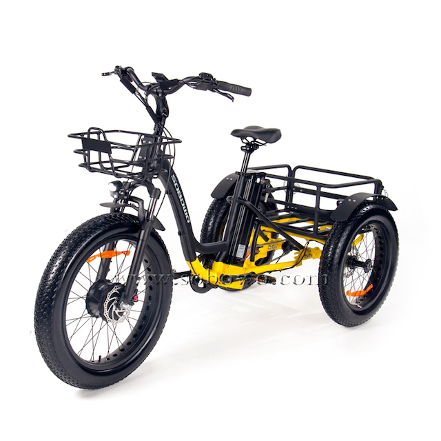 Front Drive 500W Fat Tire Electric Tricycle for Adults N4-F - Sobowo
