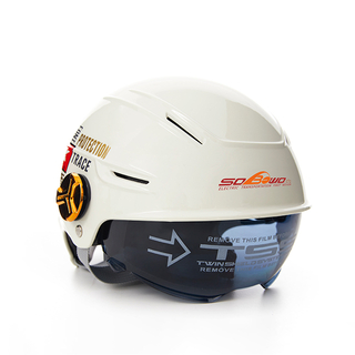 Retro Rider Heavy-Duty Electric Bike Motorcycle Half Helmet - Sobowo